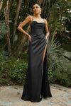 Prom Dresses Fitted Long Sexy Corset Prom Dress Black