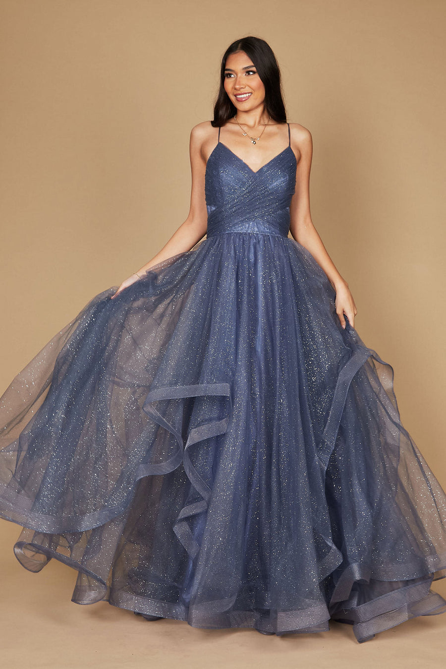 Sparkling Long Formal Ball Gown Periwinkle