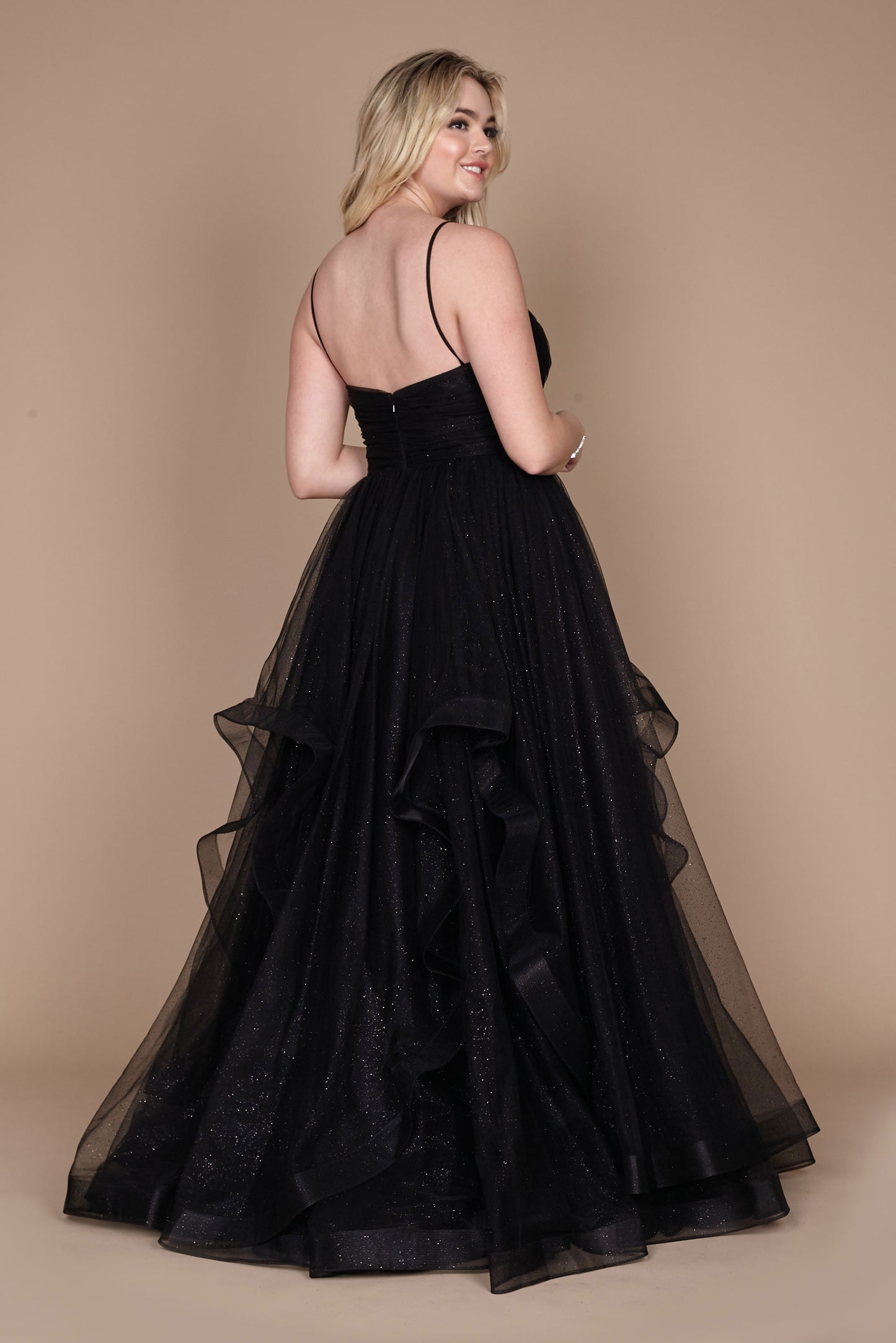 Prom Dresses Sparkling Long Formal Ball Gown Black