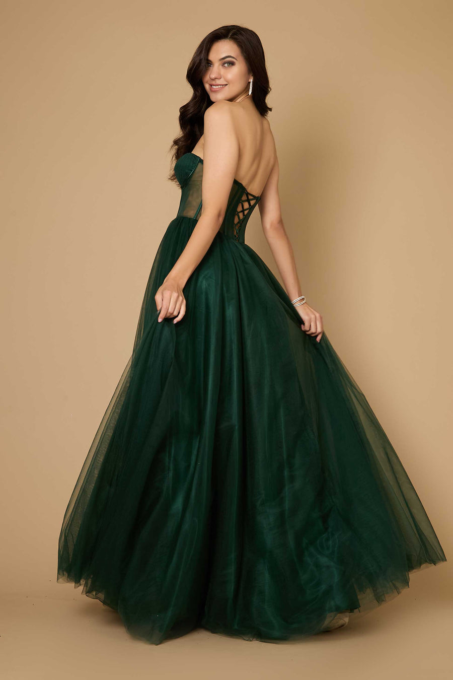 Prom Dresses Corset Prom Party Dress Formal Ball Gown Hunter Green