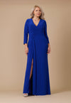 Formal Dresses Long Formal Stretch Evening Long Sleeve Dress Royal Blue