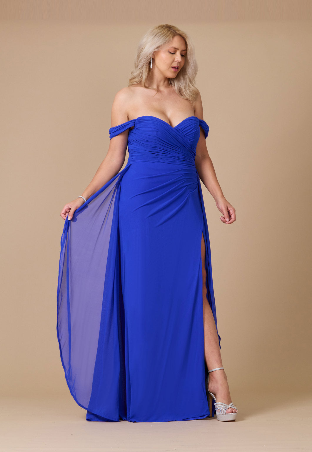 Formal Dresses Off Shoulder Long Formal Evening Dress Royal