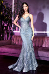 Sexy Formal Long Prom Dress Smoky Blue