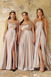 Cinderella Divine BD104 Classic Formal Bridesmaids Prom Dress Sand