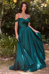 Prom Dresses Long Off Shoulder Prom Dress Emerald