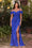 Formal Long Off Shoulder Prom Dress Royal