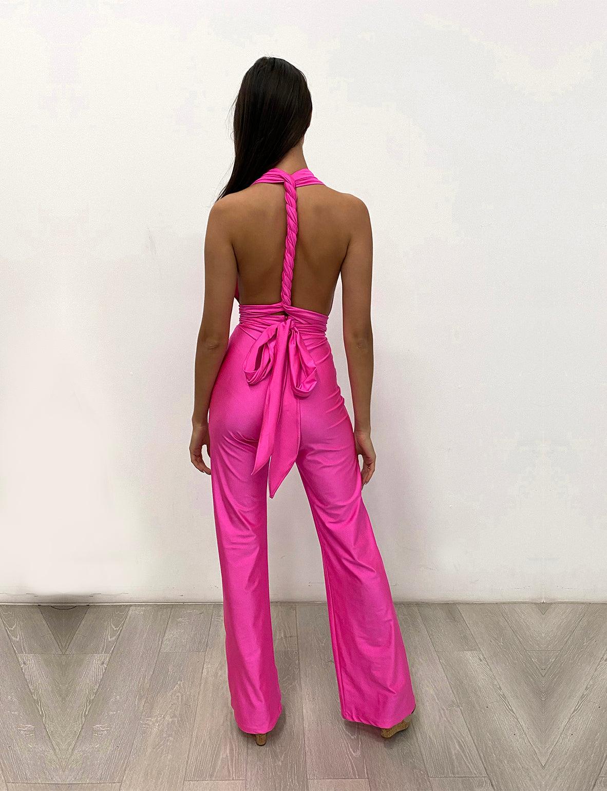 Jessica Angel Long Halter Formal Jumpsuit 854 - The Dress Outlet