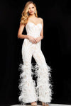 Jumpsuit Formal Strapless Sweetheart Jumpsuit White